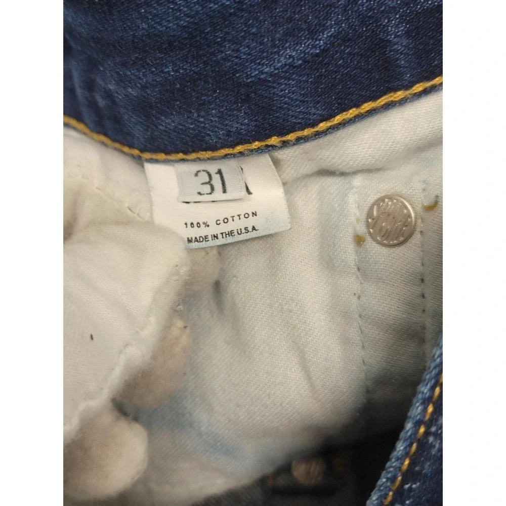SPURR Jeans Mens 31 (Fits‎ 28x29) Blue Denim Straight Button Fly Selvedge USA